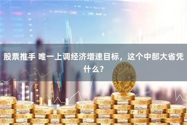 股票推手 唯一上调经济增速目标，这个中部大省凭什么？